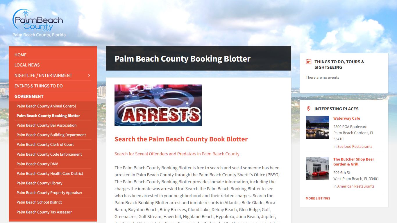 Palm Beach County Booking Blotter - Free Palm Beach Booking Blotter Search